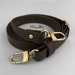 Dark Brown (Damier Ebene) Leather Strap for LV Louis Vuitton Speedy, NeoNoe, Metis, Trevi, etc - 3/4 inch (19mm) Wide - Adjustable Length 