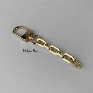 Strap Extender for Purses and Bags - Large Clip for Bags with Thick Hardware - Heavy Duty Gold-tone Chain & Swiveling Clip