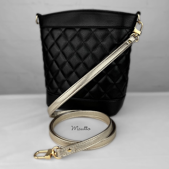 Metallic Light Gold Beige Champagne Leather Strap for Petite Small Bags Purses Slgs Handbags Customize Length Metal Clasp Finish Etsy UK