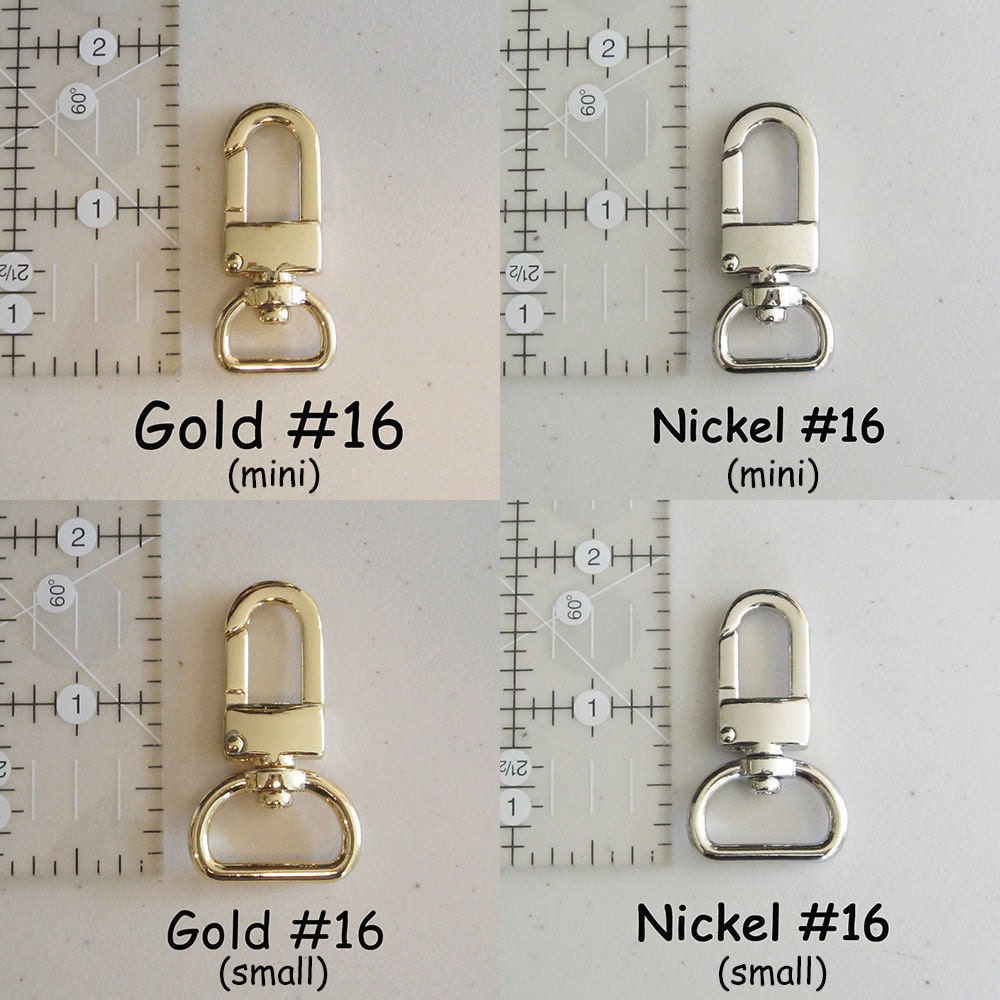 Clips for LV Luggage Tags - Two Sizes - Gold-tone or Silver-tone