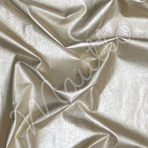Swatch of Light Gold / Champagne metallic leather.