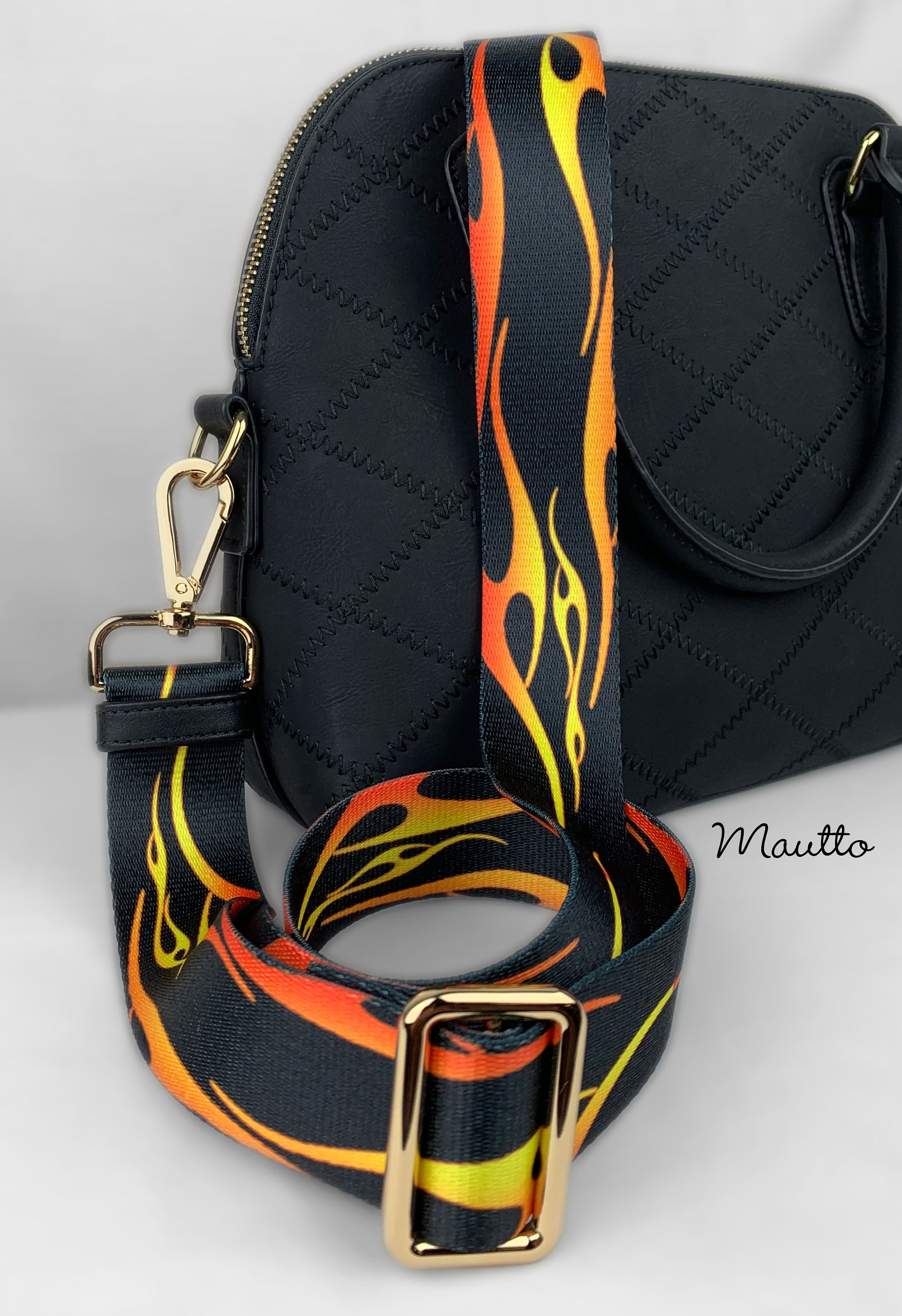 Black Leather Strap for Louis Vuitton Speedy, NeoNoe, Trevi, Metis etc -  3/4 inch (19mm) Wide - Adjustable Shoulder to Crossbody Lengths