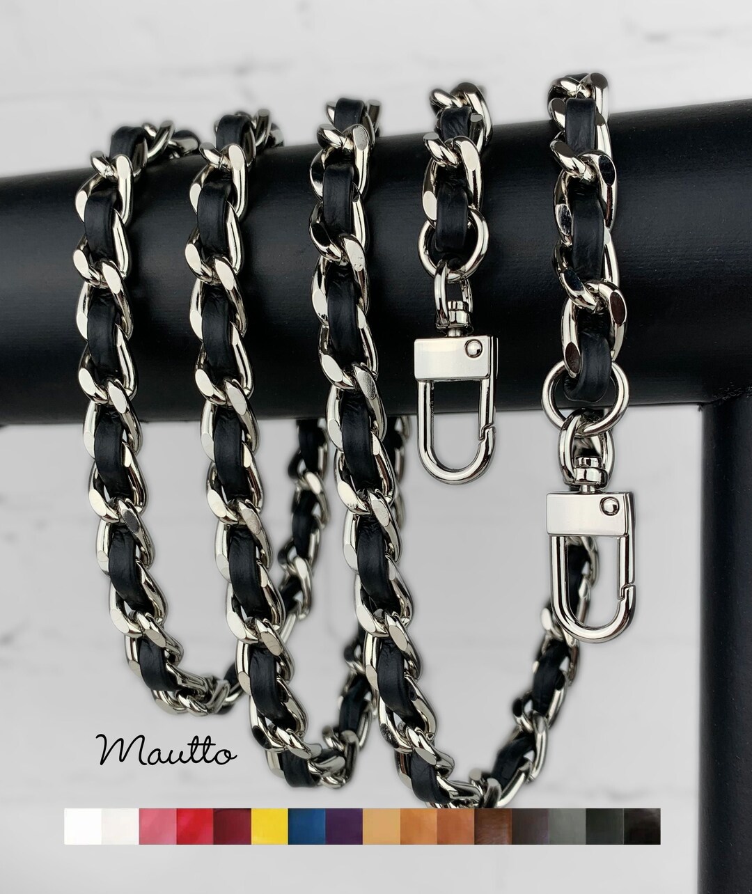 『Hollywood CHAIN BROWN×SILVER』 AndiSilmChainNecklace-Silver-1