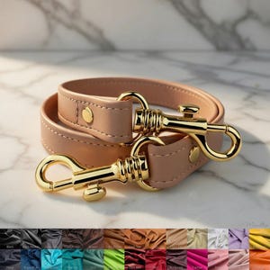 Leather Shoulder Strap - 30 inch, Replacement Bag Strap, 3/4-inch Wide, Customize Color & Clasps