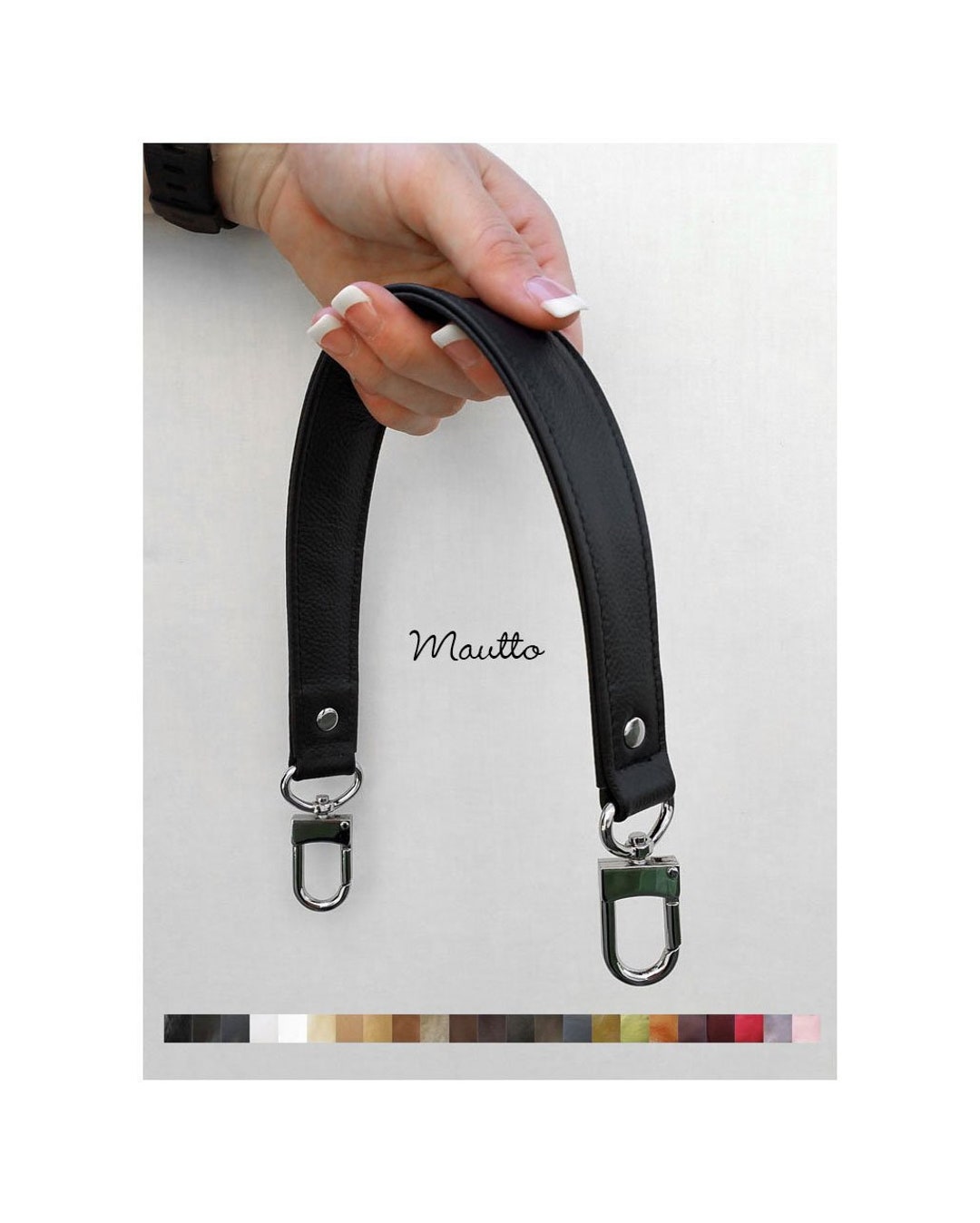 Leather Top Handle or Shoulder Strap Tapered 1.5 Middle, 1 Ends 16 Leather  Colors U Shape Hooks 16XLG for LV Artsy, Etc. 