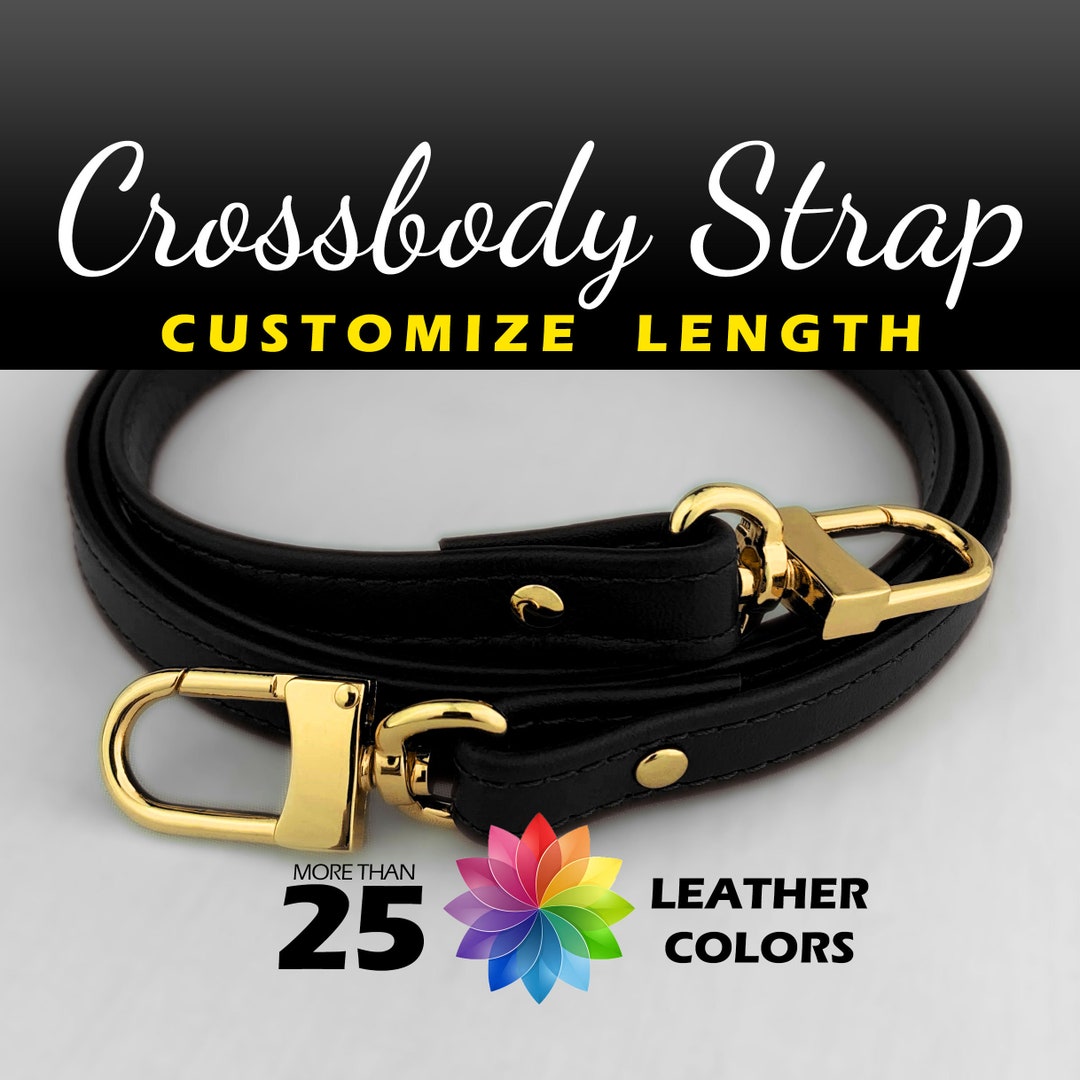 Custom Length Cross Body Strap Genuine Leather Replacement Strap for