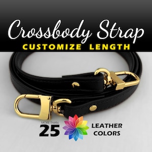 ON SALE! Genuine Leather Bag Strap - 1/2 Wide with Gold #16LG