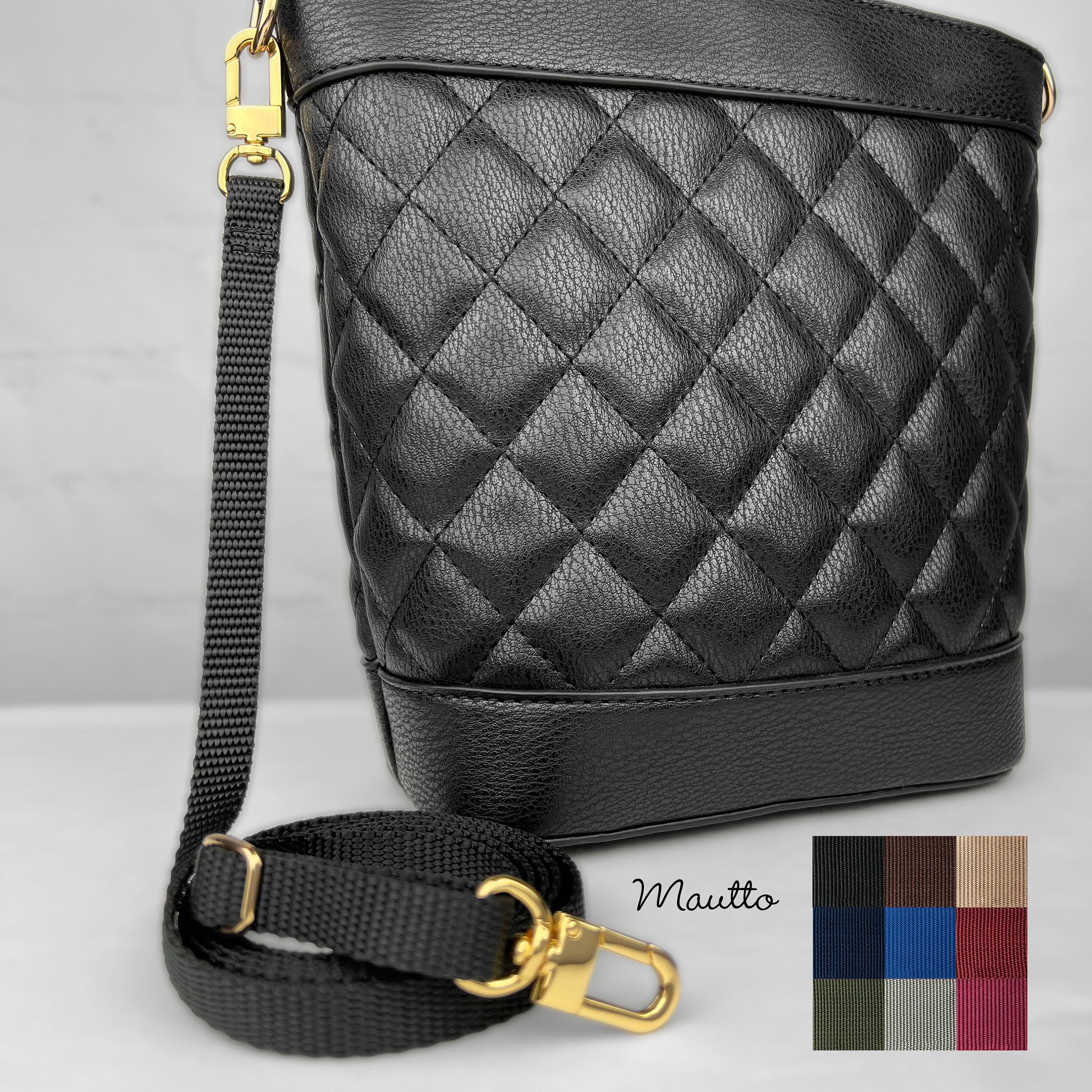 Black Leather Strap for Louis Vuitton Speedy, NeoNoe, Trevi, Metis etc -  3/4 inch (19mm) Wide - Adjustable Shoulder to Crossbody Lengths