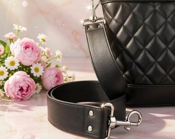 Wide Leather Purse Strap, 40-inch Short Crossbody or Long Shoulder Length Bag Strap