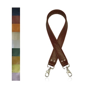 REDUZIERT! Lederband - 1,5 "Breit mit Nickel # 6 Clips - Kurzer Griff bis lange Crossbody-Längen verfügbar - Wählen Sie Lederfarbe