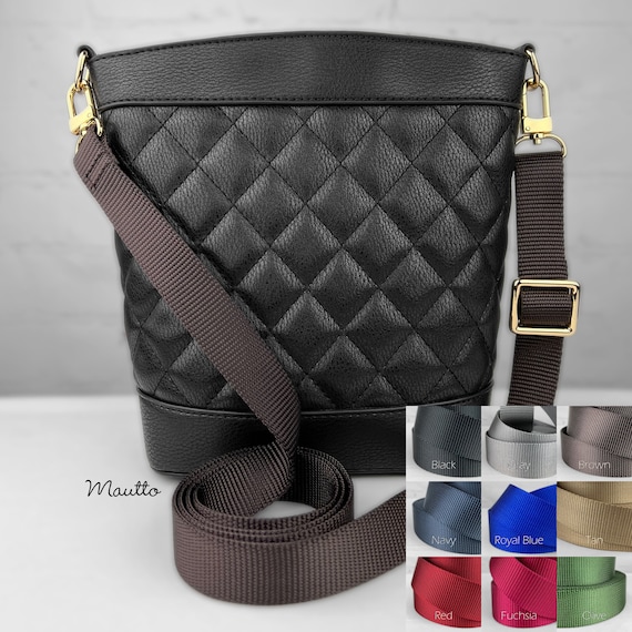 Black Leather Strap for Louis Vuitton Speedy, NeoNoe, Trevi, Metis etc -  3/4 inch (19mm) Wide - Adjustable Shoulder to Crossbody Lengths