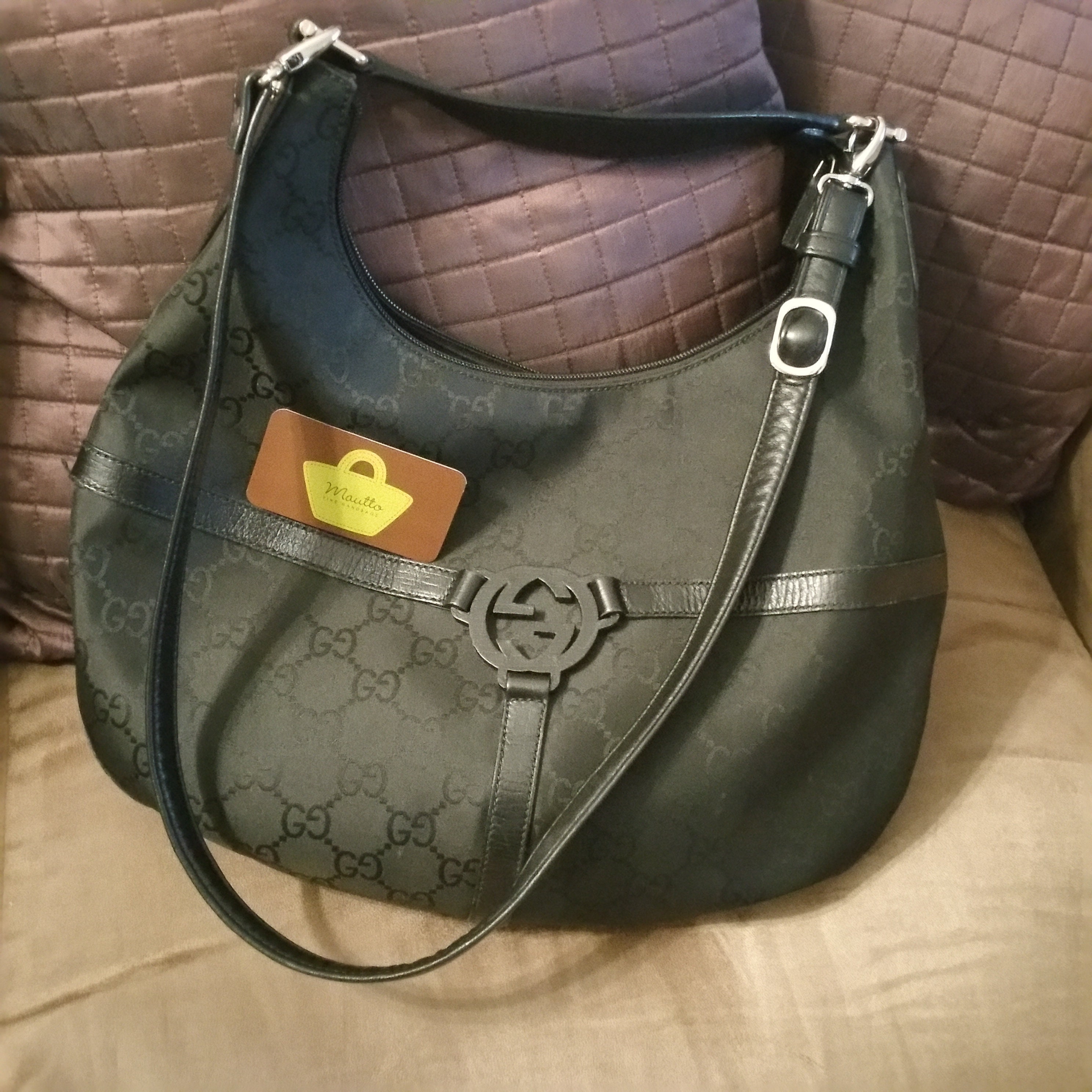 Gucci Navy Blue Vintage GG Canvas Tote at Jill's Consignment