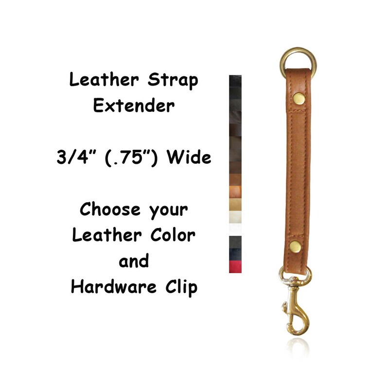 Purse/Bag Strap Extender Genuine Leather .75 inch Etsy