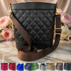 Adjustable Nylon Webbing Bag Strap – U-Clips, Crossbody Length, 1in Wide, for LV
