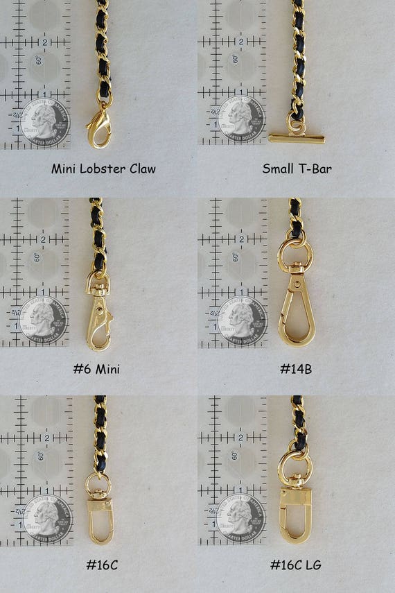 Large Flat Diamond Cut Chain Strap GOLD Chain Luxury Handbag Strap 9/16  15mm Wide Choose Length & Hooks/clasps -  Israel