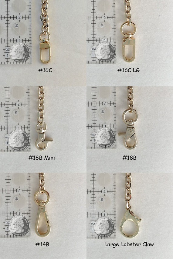 Large Flat Diamond Cut Chain Strap GOLD Chain Luxury Handbag Strap 9/16  15mm Wide Choose Length & Hooks/clasps -  Israel