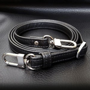 Black Adjustable Leather Strap for LV DE Pochette/Eva, Petite Bags – Mautto