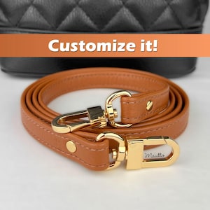 Dunkelbraun Lederriemen, Echtleder Geldbörse Riemen, Golden Honey Patina Riemen: Benutzerdefinierte Schulter bis Crossbody Länge - Halbe Zoll (13mm) Breit