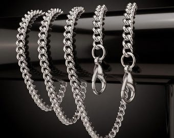 Silver Curb Chain Strap – Petite Wallet, Phone, Purse Bandolier