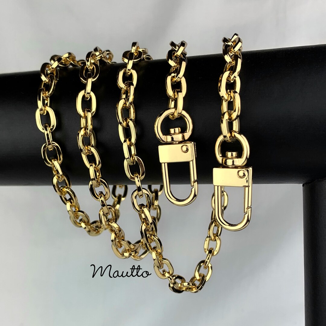 Mini Elongated Box Chain Strap GOLD Luxury Chain Wallet phone