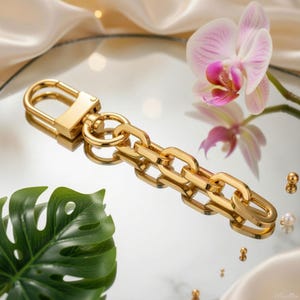 Gold-tone Chain Strap Extender - Large Clip, Heavy Duty