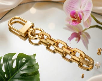 Gold-tone Chain Strap Extender - Large Clip, Heavy Duty