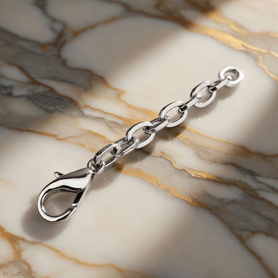 Petite Chain Strap Extender – Gold or Silver Finish, Lobster Clasp