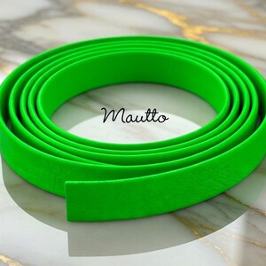 Neon Green Leather Lace: 1/2 inch Wide, DIY Crafting Trim