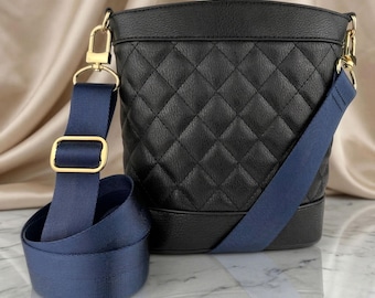Navy Sapphire Bag Strap – Satin Nylon Adjustable Crossbody