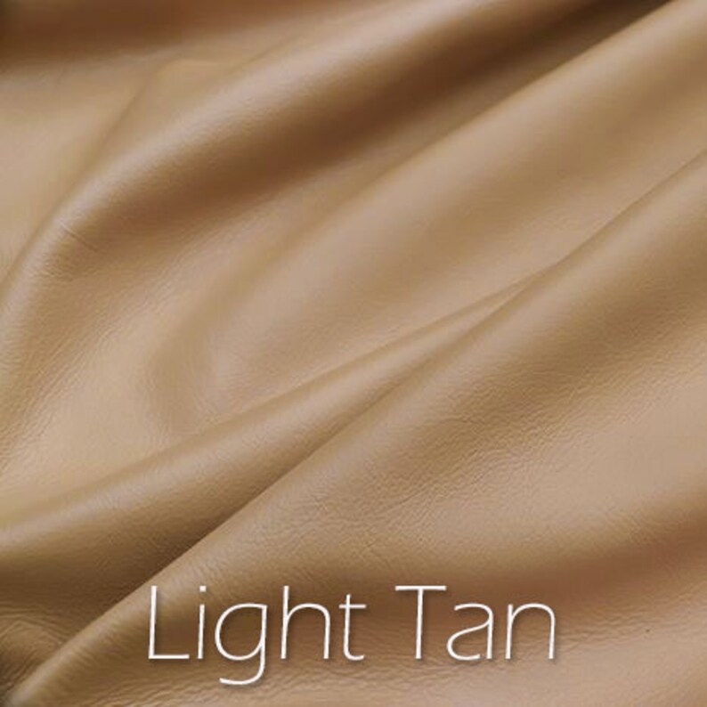 Light Tan leather swatch.