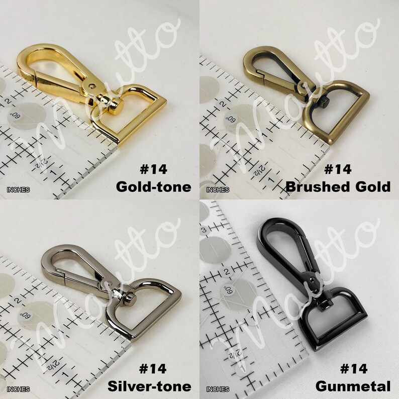 Nylon adjustable strap, accessory size, for petite to medium size bags. Colors available from black, brown, tan, blue, red, green and more. Made by hand in the USA. Clip styles and finishes available.