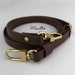 Dark Brown (Damier Ebene) Leather Strap for LV Louis Vuitton Pochette/Alma/Eva/more - .5 inch (13mm) Wide - Adjustable Shoulder to Crossbody 