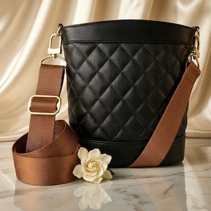 Bronze Tan Satin Nylon Bag Strap – Adjustable Crossbody, Shoulder