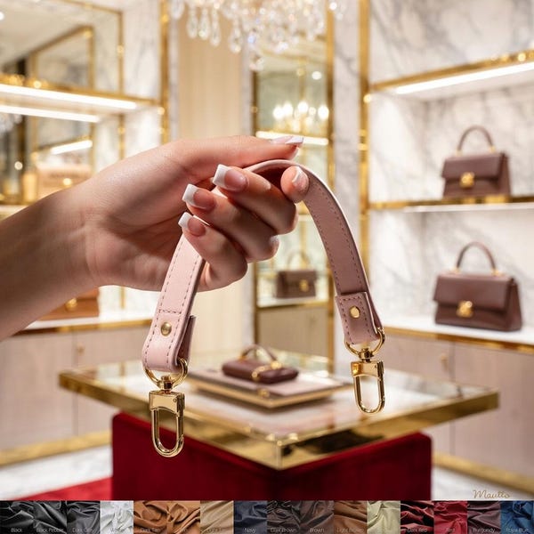 Leather Top Handle for LV Neo Noe Bucket Bag – Customize Leather & Clasps