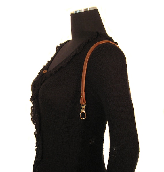 Black & Tan Strap for Bags 1.5 Wide Nylon Adjustable Length