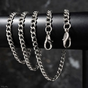 Mini Silver Curb Chain Strap – Luxury Wallet/Bag Chain, 1/4 inch