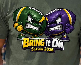 Game Day voetbal T-shirt, Bring It On 2026 T-shirt, achterklep feestshirt, voetbalseizoen fan cadeau, NFL Week 1-wedstrijd, wedstrijddag voetbalshirt