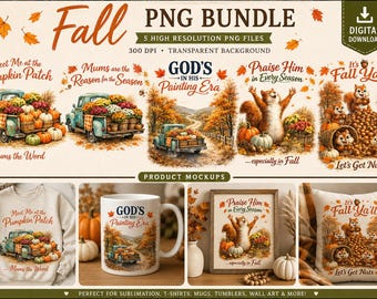Fall PNG Bundle, Fall PNG Designs, Squirrel Graphics, Christian PNG Design, Pumpkin Patch Printable Art, Squirrel Digital Graphics