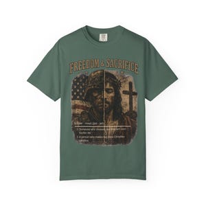 Comfort Colors® Freiheit Shirt, Soldat und Jesus T-Shirt, Christliches Vaterländisches T-Shirt, Militärischer Glaube Grafikhemd, veteran Geschenk Bild 8