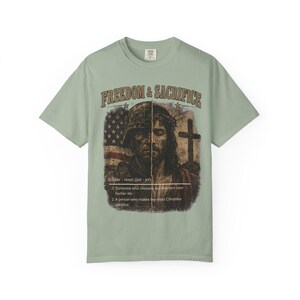 Comfort Colors® Freiheit Shirt, Soldat und Jesus T-Shirt, Christliches Vaterländisches T-Shirt, Militärischer Glaube Grafikhemd, veteran Geschenk Bild 7
