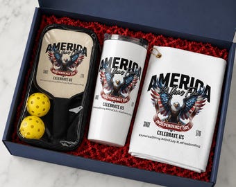 250 Years of Freedom Pickleball Commemorative Collection Set, Patriotic Gift Box Set - Gift Set for 4th of July, Sports Gift Set,