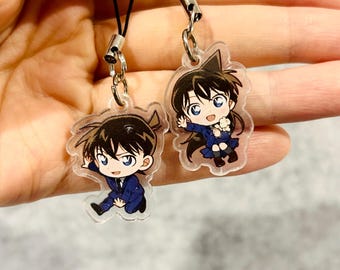 Detective Conan Acrylic Mini Charm Straps -- Conan, Shinichi, Ran, Ai