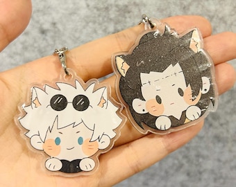 Jujutsu Kaisen Cute Animal Style Acrylic Keychains -- Satoru, Suguru, Yuji, Megumi, Nobara, Sukuna