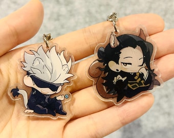 Jujutsu Kaisen Acrylic Animal Keychains -- Satoru, Suguru, Yuji, Megumi, Nobara, Nanami, Toge, Sukuna