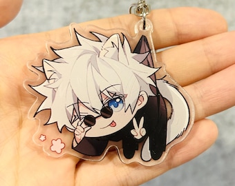 Jujutsu Kaisen Chibi Animal Ears Acrylic Keychain