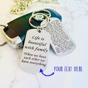 Custom Engraved Keychain, Personalized Keychain, Engraved Keychain, Engraved Gift, Gift for Guy, Personalized Gift, Custom Keychain, Dog Tag