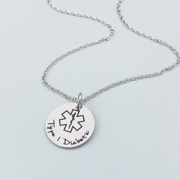 Medical Alert Necklace, Personalized Medical Alert, Medical Alert, Medical Alert Charm, Medic Alert, Life Alert Necklace, Custom