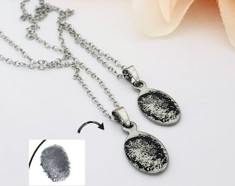 Fingerprint Jewelry, Engrave Your Fingerprint, Custom Fingerprint Necklace, Real Fingerprint, Fingerprint Engraving, Fingerprint Bracelet