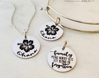 Ohana Pendant Necklace: Hawaiian Family Jewelry - Etsy