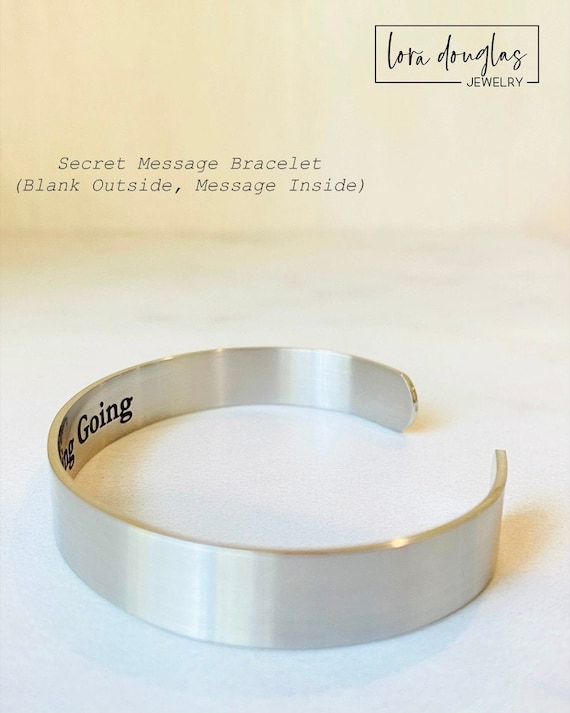 Secret Message Bracelet Hidden Message Bracelet Personalized